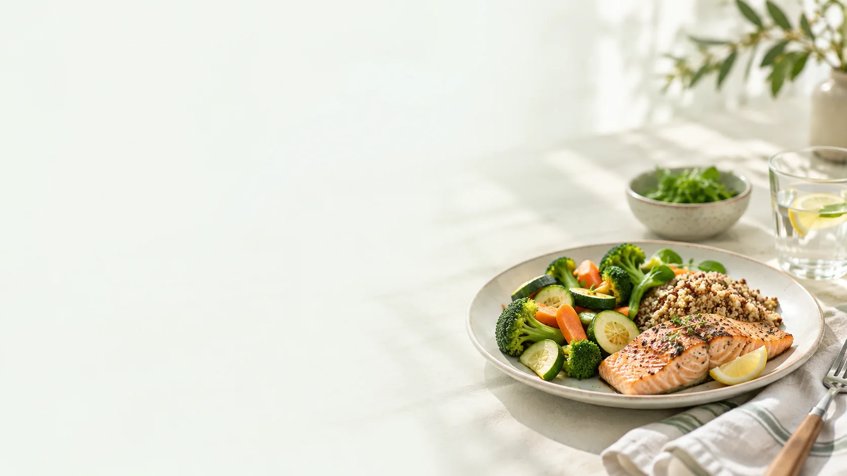 AI-generated illustration of a balanced meal